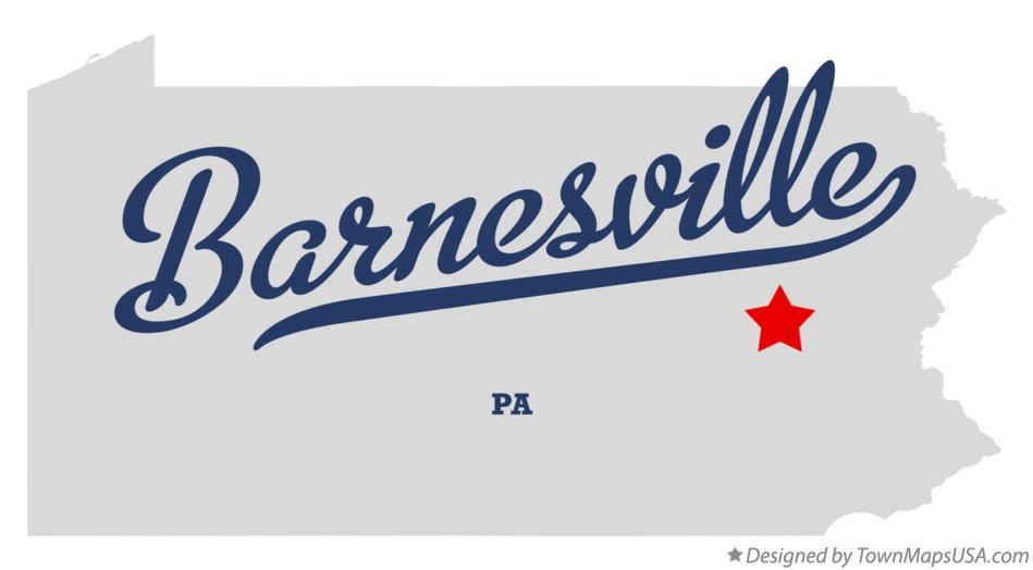 Map of Barnesville Pennsylvania PA