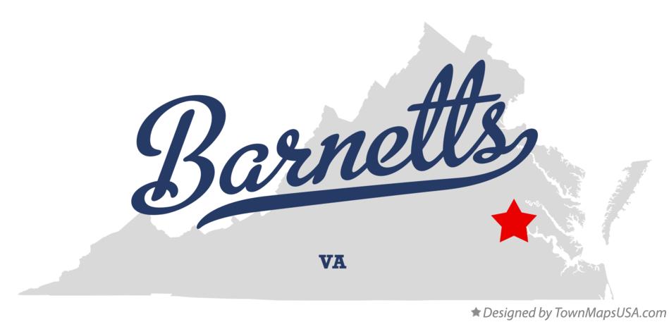 Map of Barnetts Virginia VA