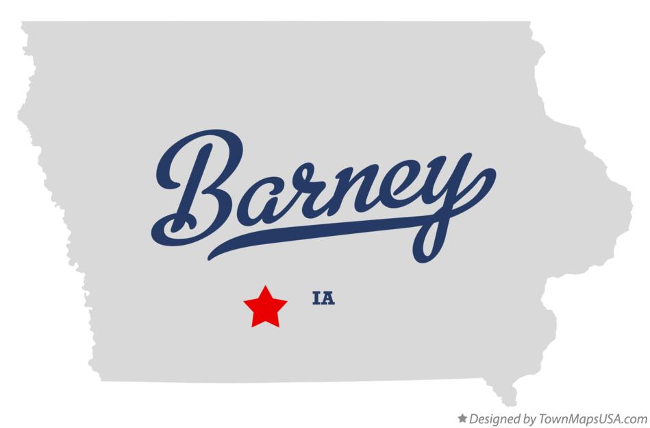 Map of Barney Iowa IA