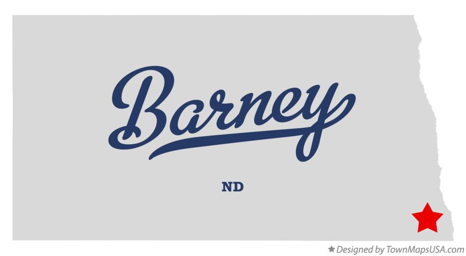 Map of Barney North Dakota ND