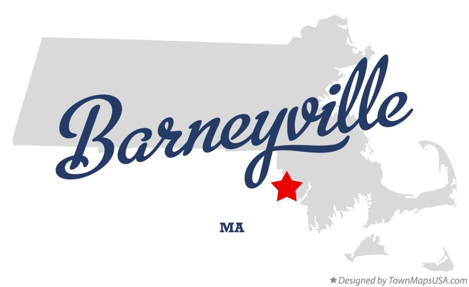 Map of Barneyville Massachusetts MA