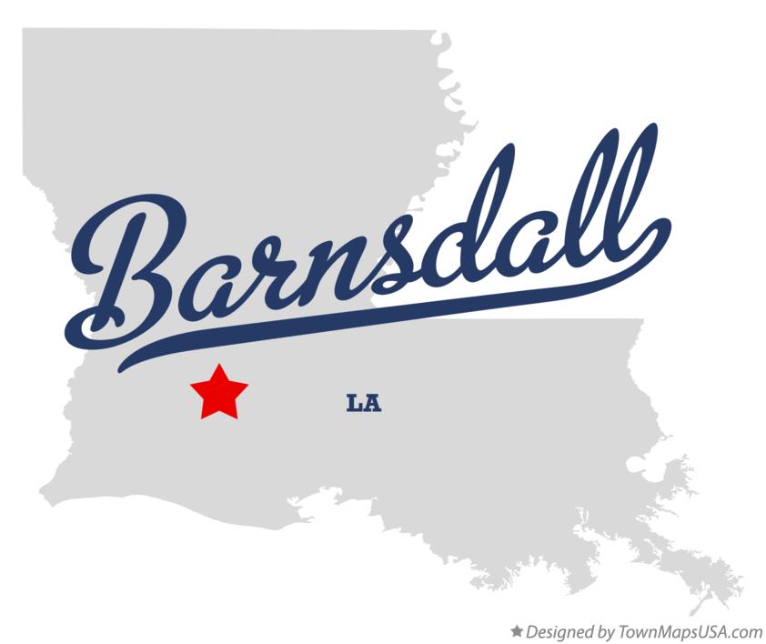Map of Barnsdall Louisiana LA
