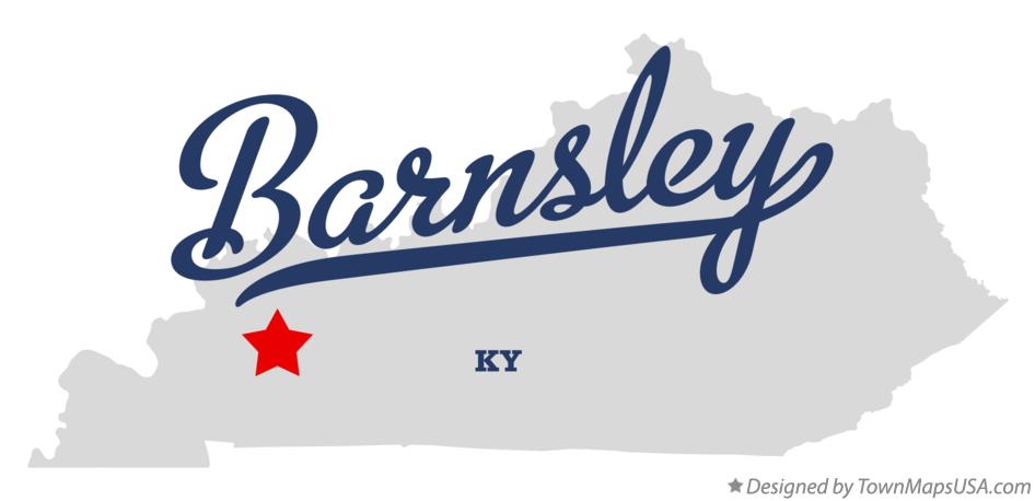 Map of Barnsley Kentucky KY