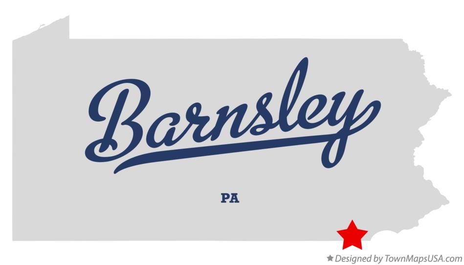 Map of Barnsley Pennsylvania PA