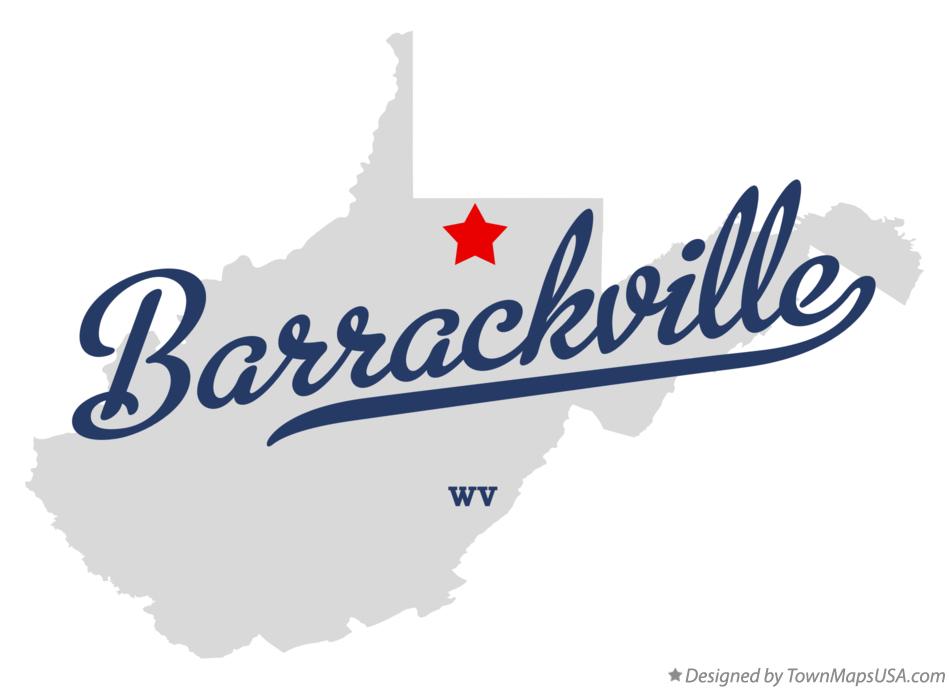 Map of Barrackville West Virginia WV