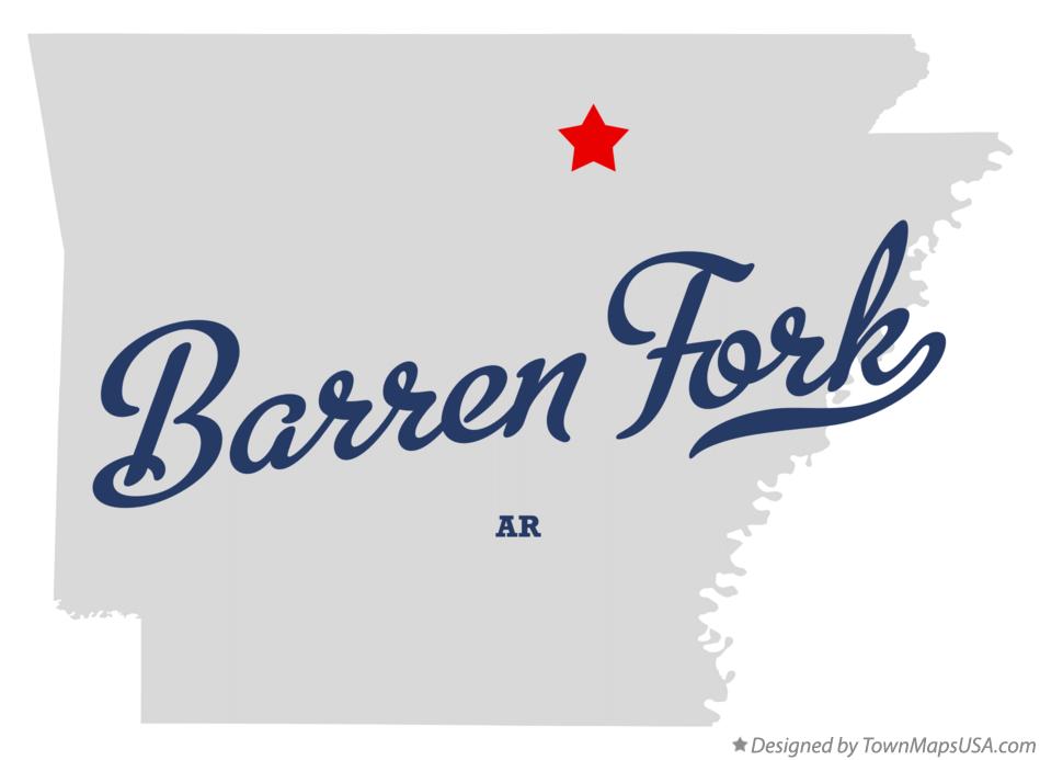 Map of Barren Fork Arkansas AR