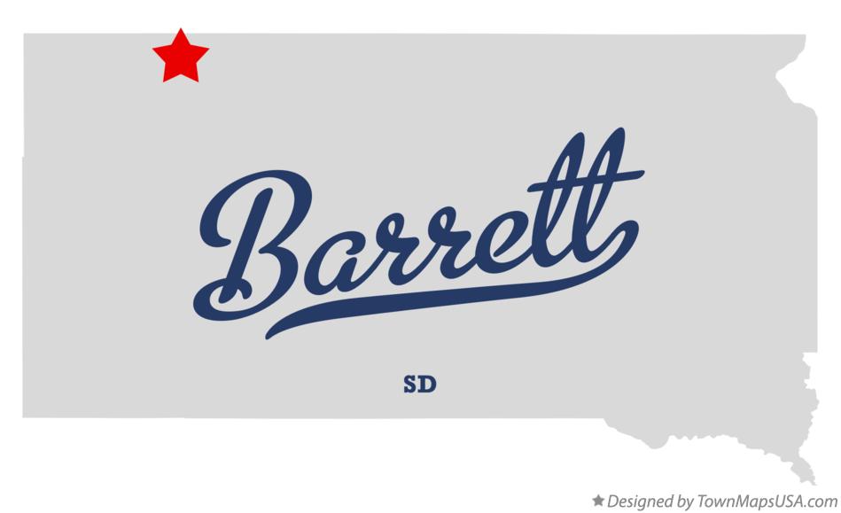Map of Barrett South Dakota SD