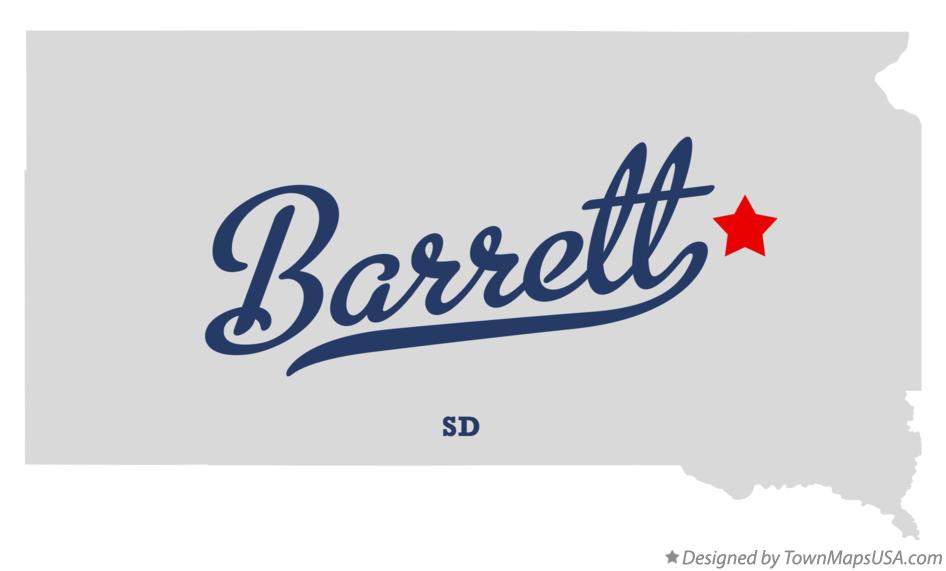 Map of Barrett South Dakota SD