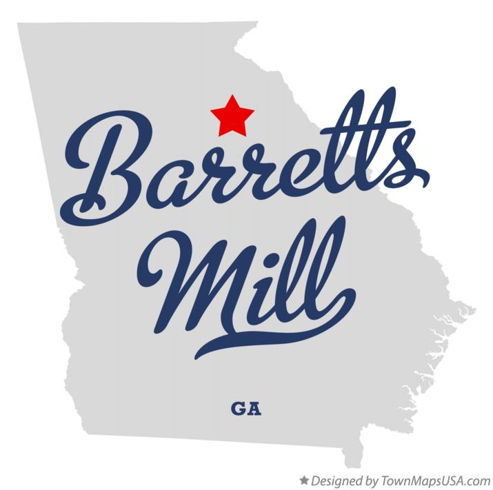 Map of Barretts Mill Georgia GA