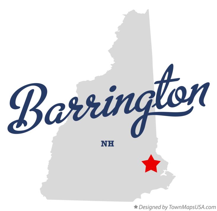 Map of Barrington New Hampshire NH