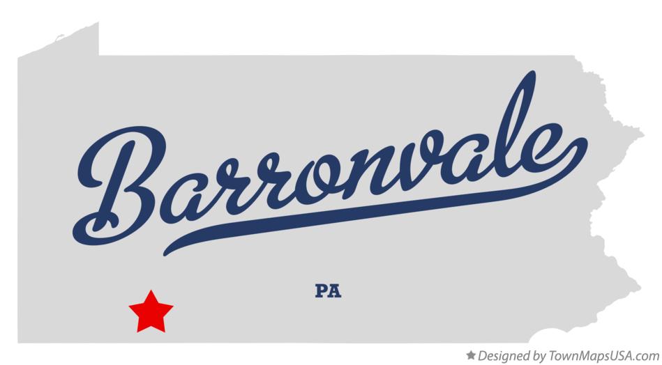 Map of Barronvale Pennsylvania PA