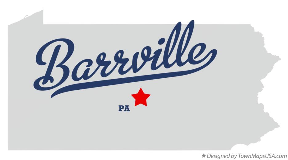 Map of Barrville Pennsylvania PA