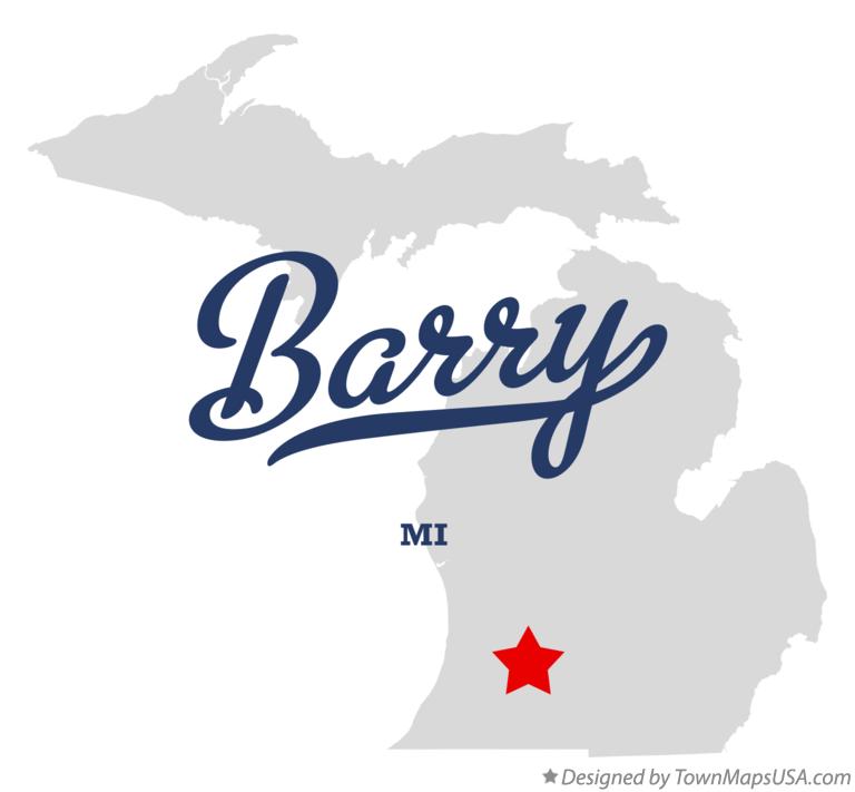 Map of Barry Michigan MI