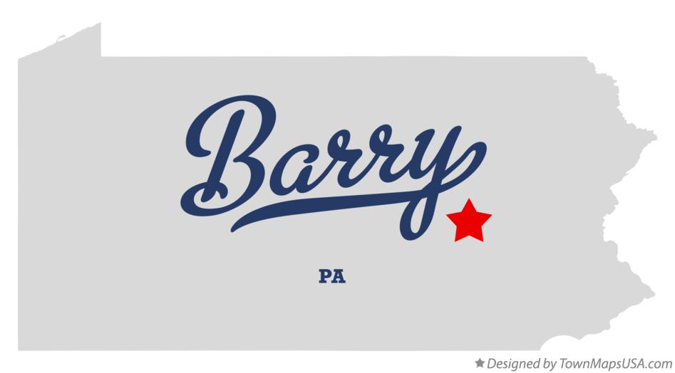 Map of Barry Pennsylvania PA