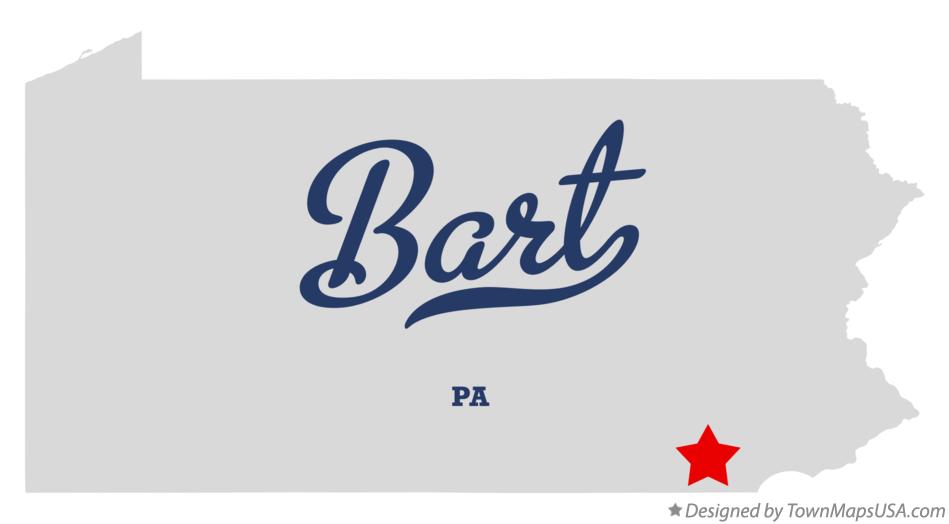 Map of Bart Pennsylvania PA