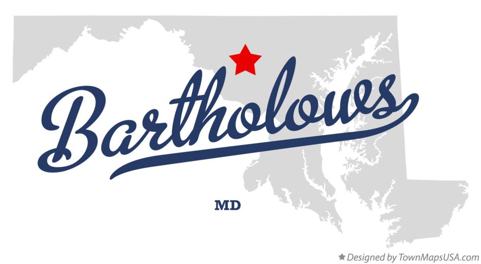 Map of Bartholows Maryland MD