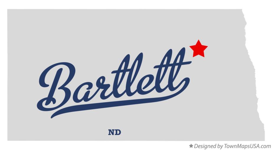 Map of Bartlett North Dakota ND