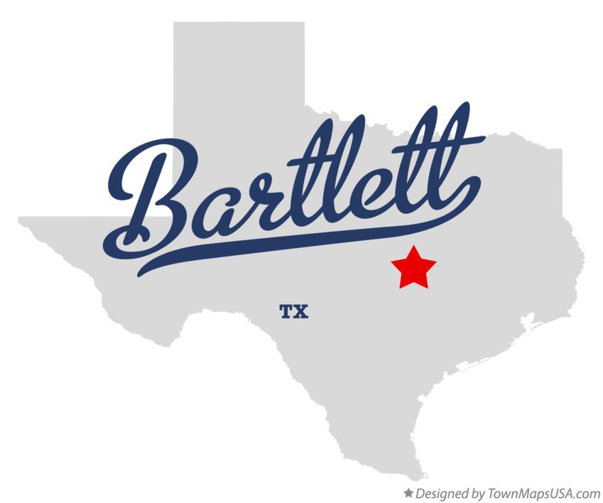 Map of Bartlett Texas TX