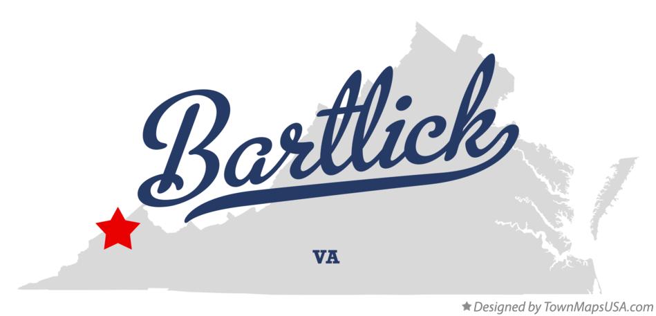 Map of Bartlick Virginia VA