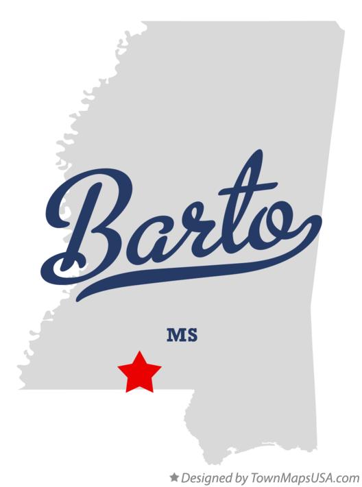 Map of Barto Mississippi MS