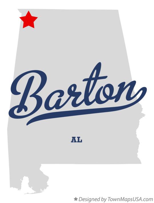 Map of Barton Alabama AL