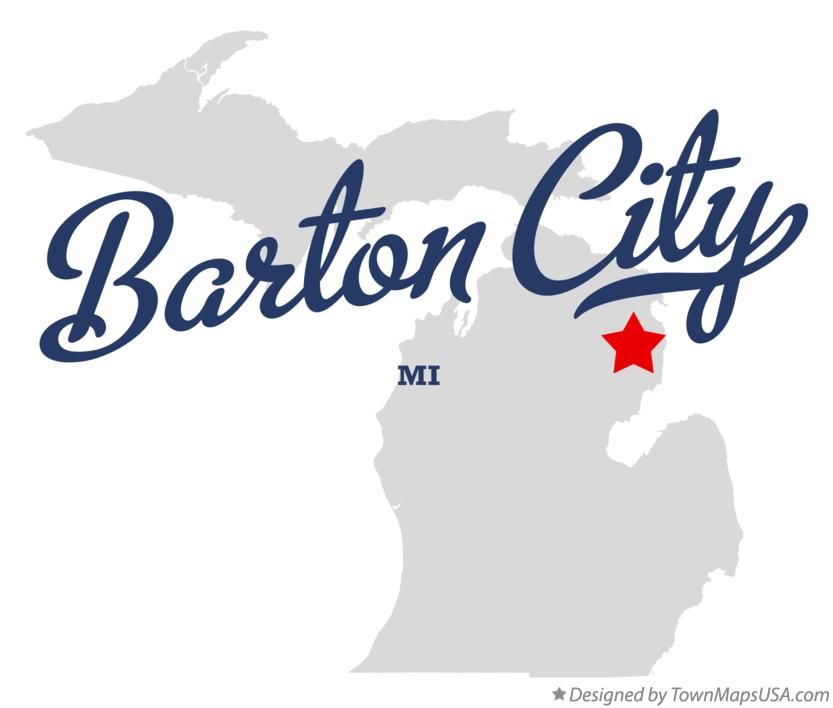 Map of Barton City Michigan MI