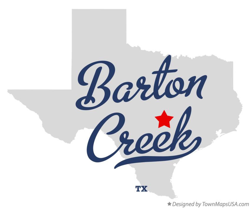 Map of Barton Creek Texas TX