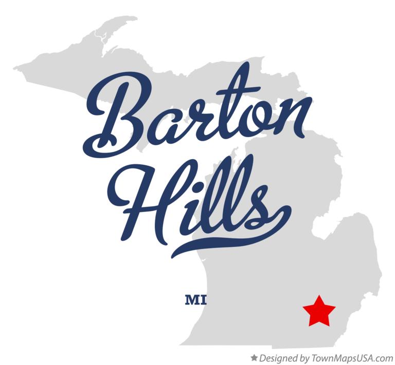 Map of Barton Hills Michigan MI