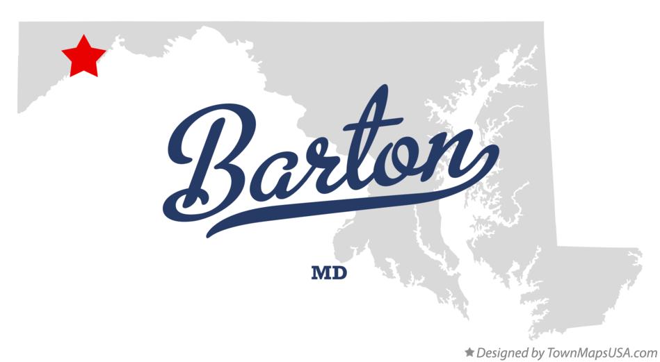Map of Barton Maryland MD