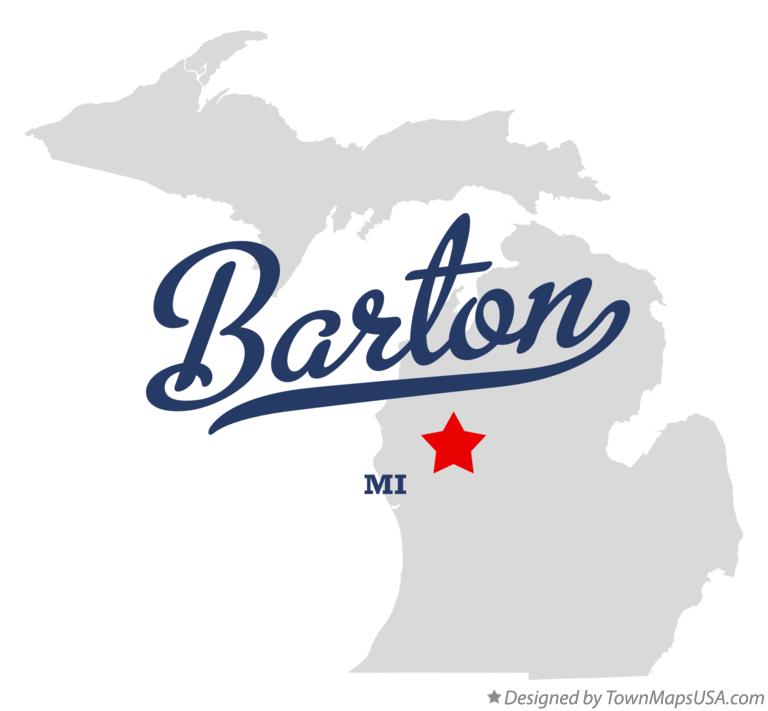 Map of Barton Michigan MI