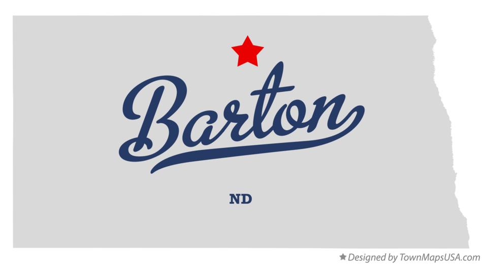 Map of Barton North Dakota ND