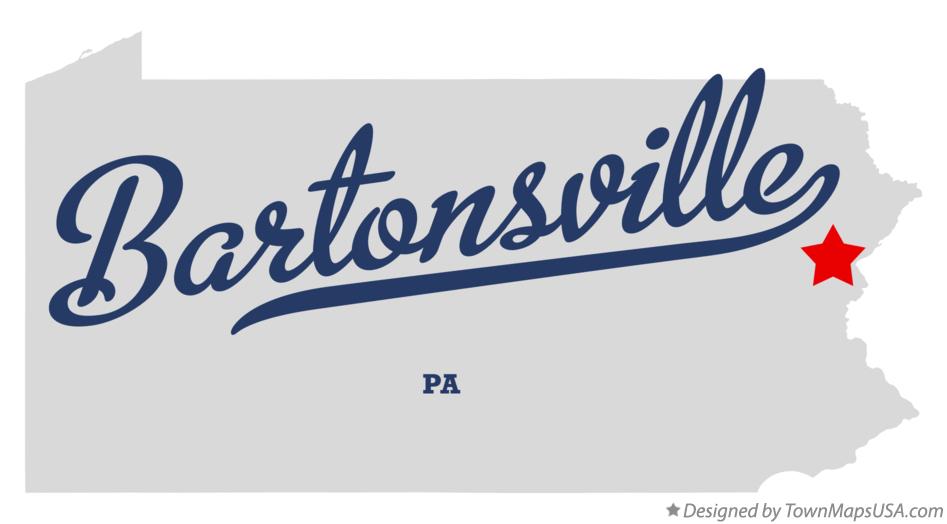 Map of Bartonsville Pennsylvania PA