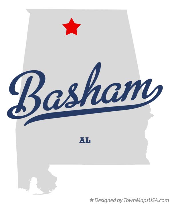 Map of Basham Alabama AL