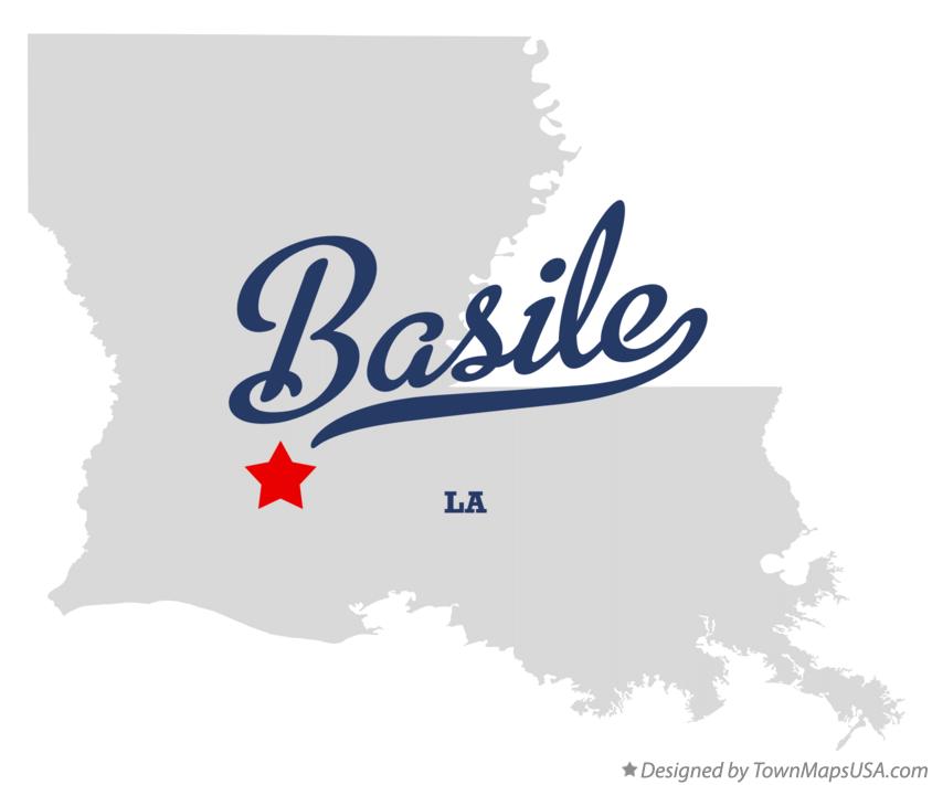 Map of Basile Louisiana LA