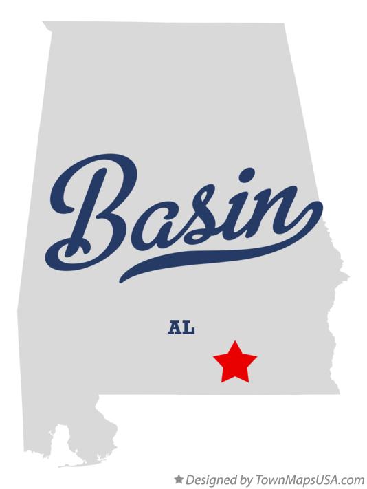 Map of Basin Alabama AL