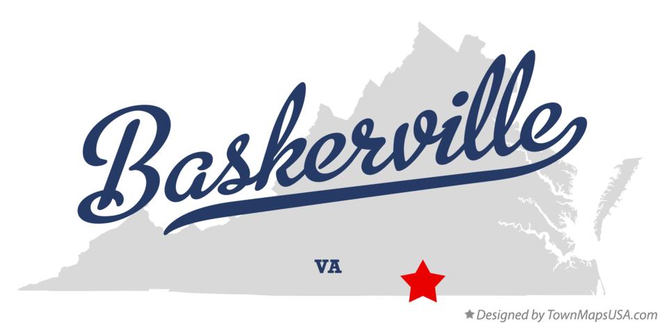 Map of Baskerville Virginia VA