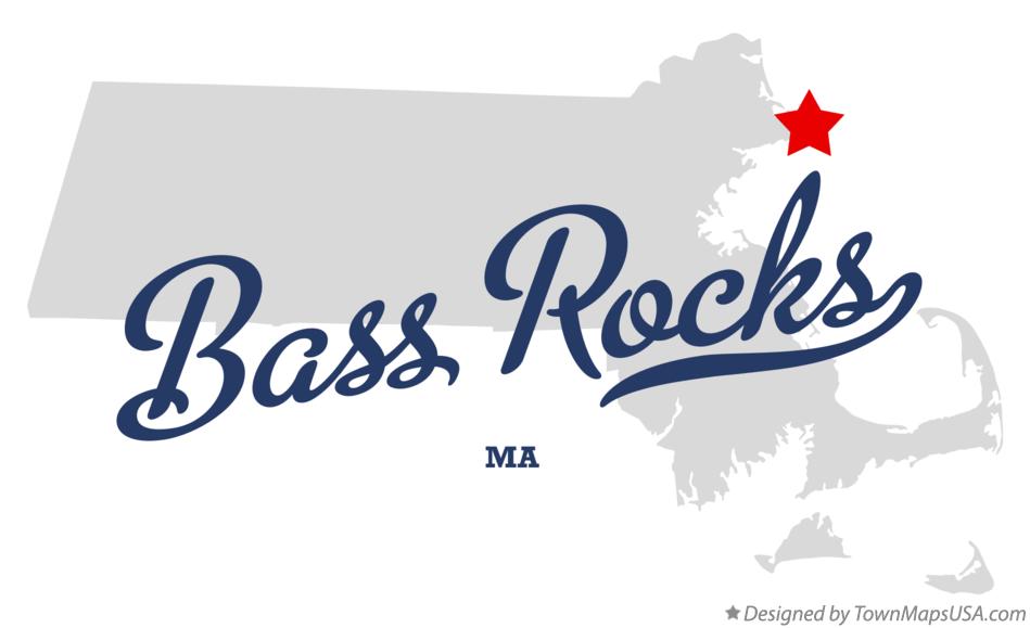 Map of Bass Rocks Massachusetts MA