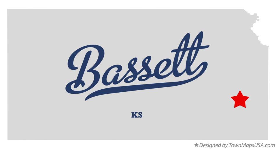 Map of Bassett Kansas KS