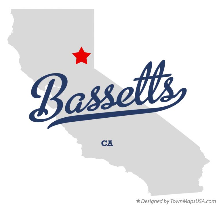 Map of Bassetts California CA