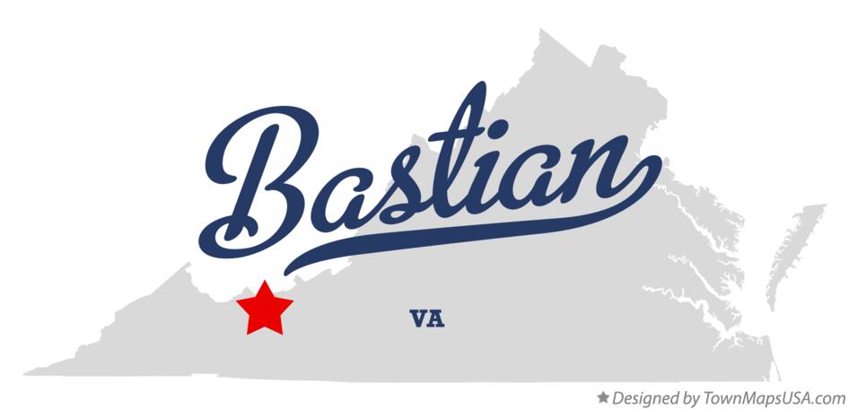 Map of Bastian Virginia VA