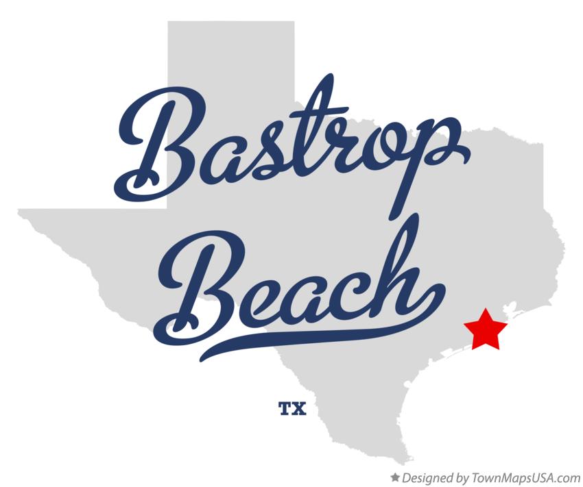 Map of Bastrop Beach Texas TX