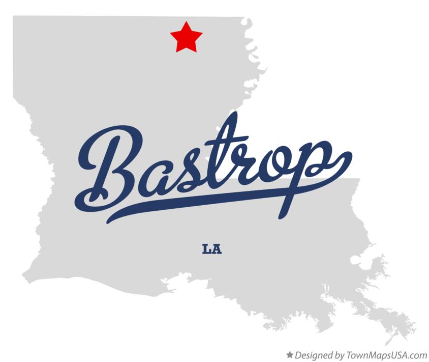 Map of Bastrop Louisiana LA