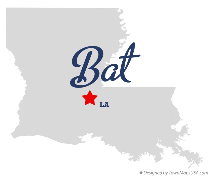 Map of Bat Louisiana LA