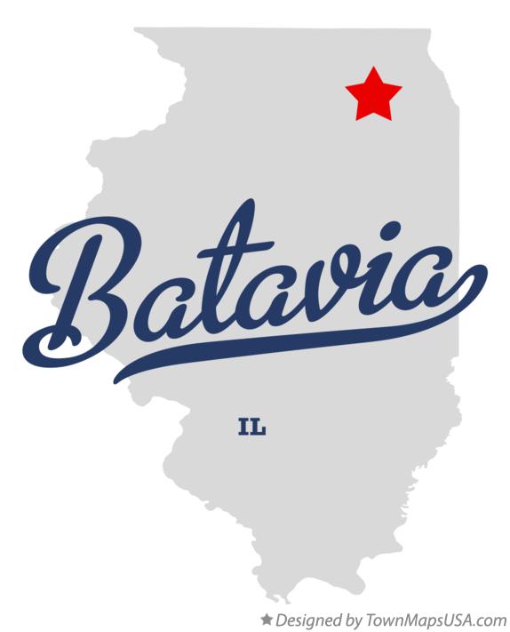 Map of Batavia Illinois IL