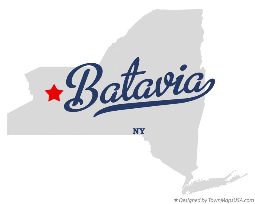 Map of Batavia New York NY