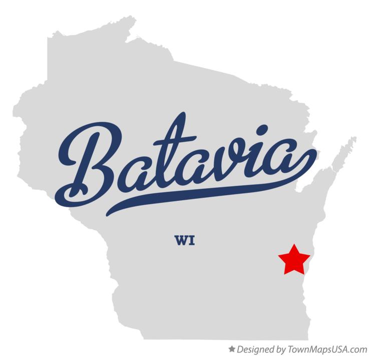 Map of Batavia Wisconsin WI