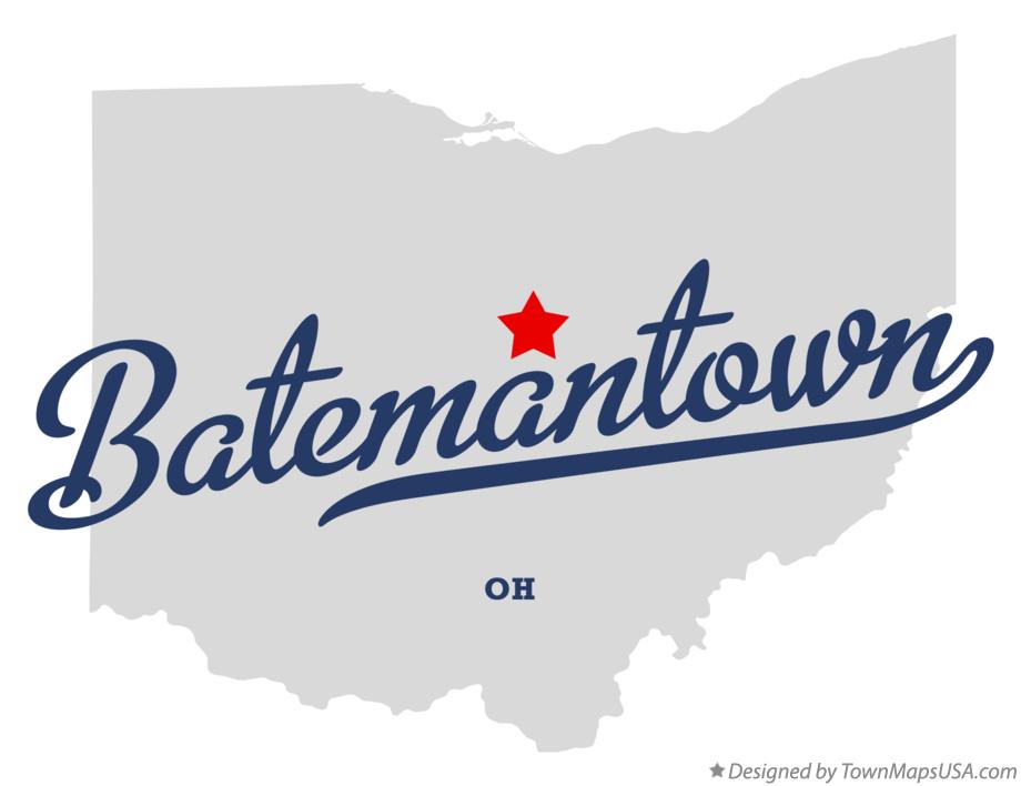 Map of Batemantown Ohio OH