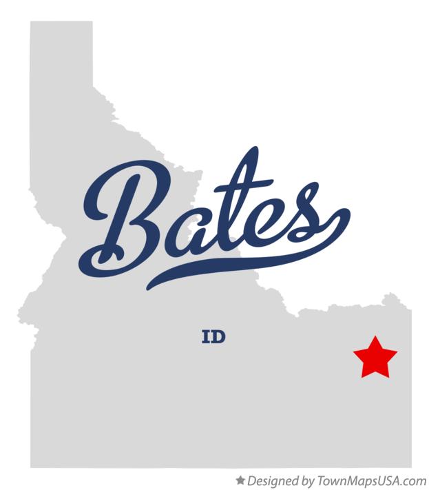 Map of Bates Idaho ID