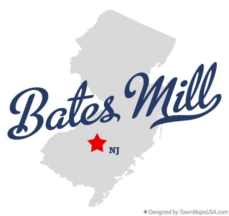 Map of Bates Mill New Jersey NJ
