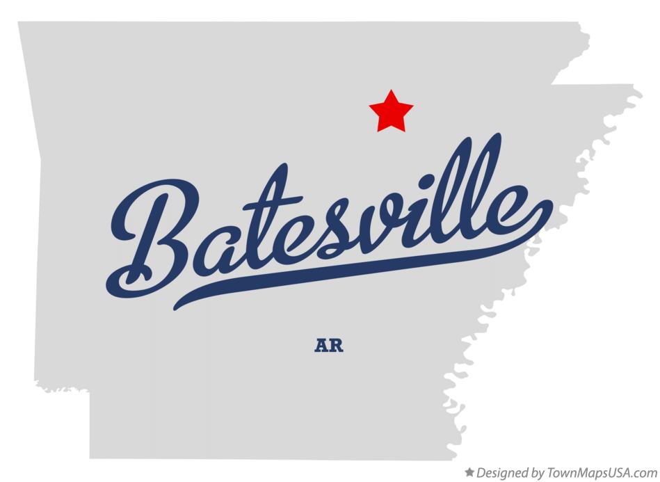 Map of Batesville Arkansas AR